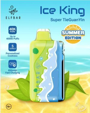 ELFBAR ICE KING SUMMER EDITION COOL SERIES Disposable Vape – 40,000 Puffs, Rechargeable