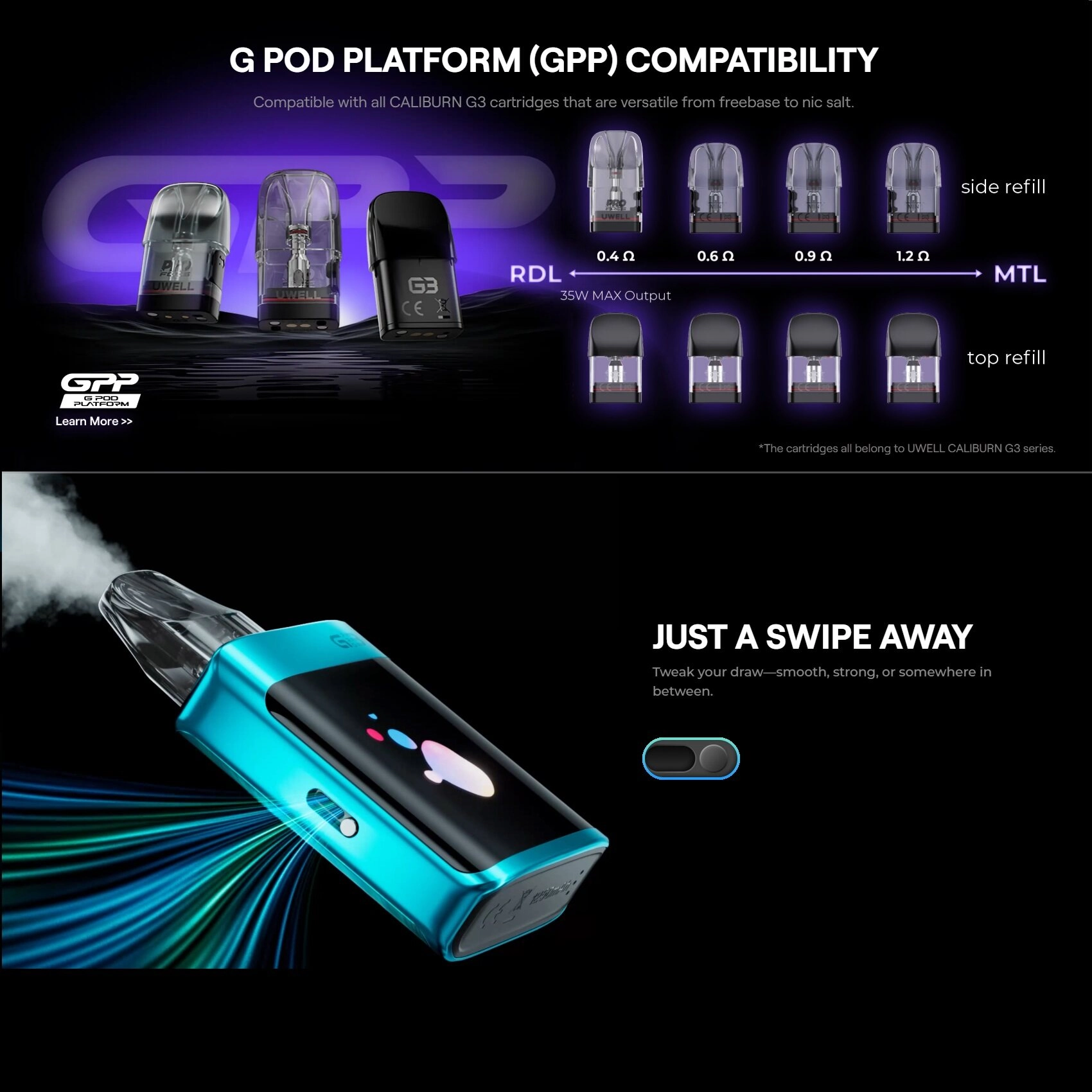 Uwell Caliburn G3 Pro KOKO series pod kit - Image 5