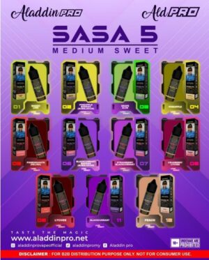 Aladdin Pro PE511 SASA 5 FLAVOR 18K 18000 Puffs DSP Pod Fullset and Cartridge (Copy)