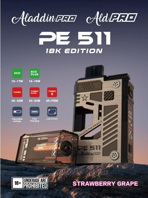 Aladdin Pro PE511 18K 18000 Puffs DSP Pod Fullset and Cartridge - Image 4