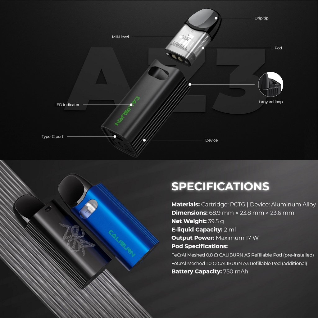 Uwell Caliburn AZ3 Kit - Image 3
