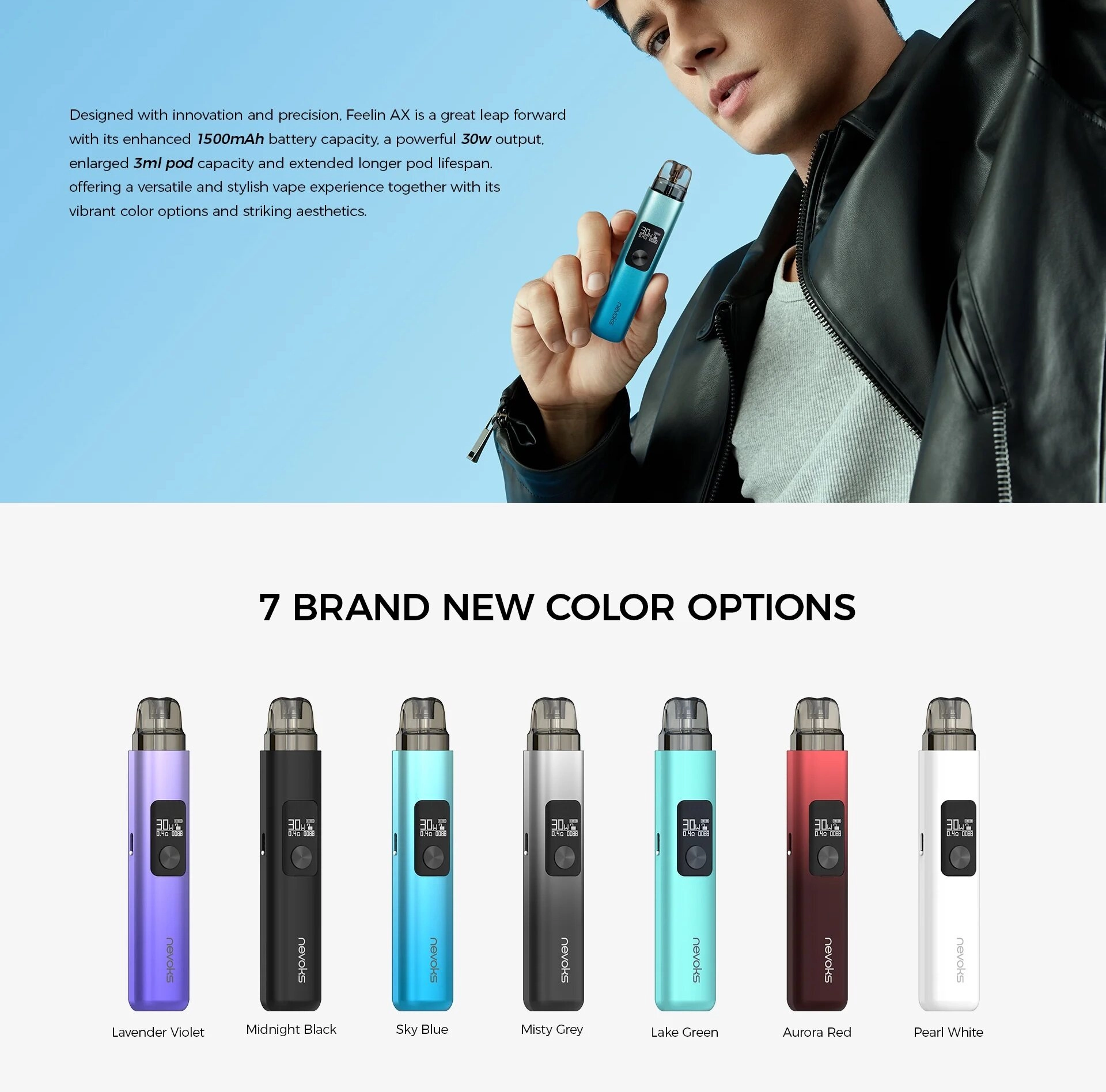 Nevoks Feelin AX Pod Kit 30W 1500mAh - Image 3