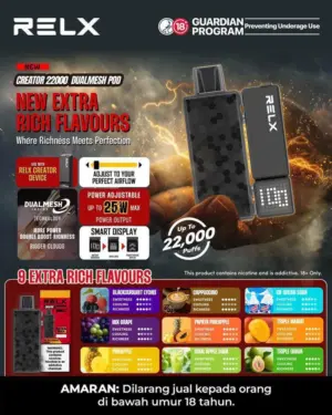 Relx Creator 22K PUFF DISPO KIT – Flavor Only & Battery
